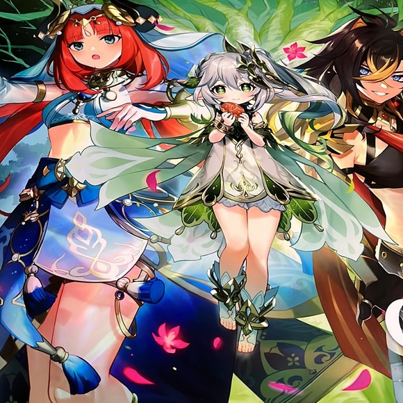 GENSHIN IMPACT Bundle: Limited Edition anime movie poster+ BOTH Tote Bags, Cards - Picture 6 of 14